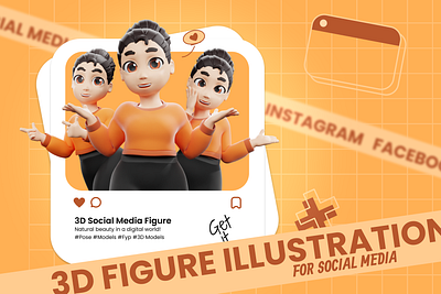 3D Figure Illlustration 3d 3dcharacter blender facebook illustration instagram model social socialmedia