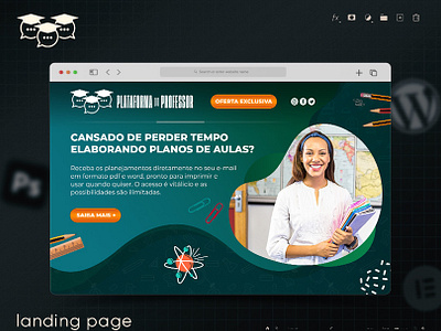 Landing Page - Plataforma do Professor elementor landing page ui ui design wordpress