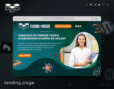 Landing Page - Plataforma do Professor elementor landing page ui ui design wordpress