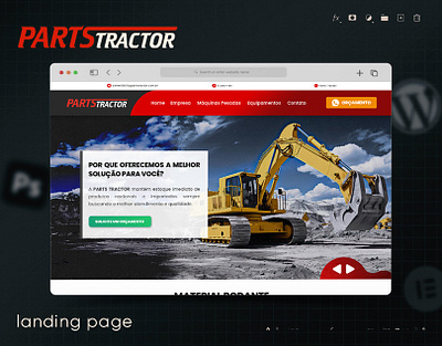 Landing Page - Parts Tractor elementor landing page photoshop ui design wordpress