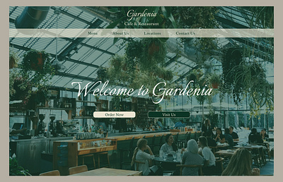 Gardenia - Cafe & Restaurant figma restaurantdesign ui ux webdesign