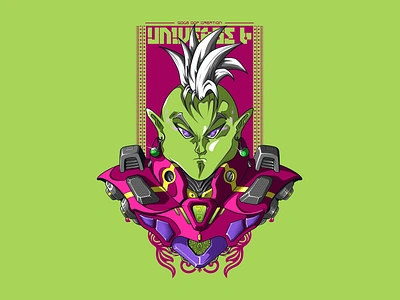 Mecha Kaioshin - Fuwa anime artwork character art character design concept artwork creation design dragonball dragonballsuper fanart futuristic god green illustration japan kaioshin manga mecha