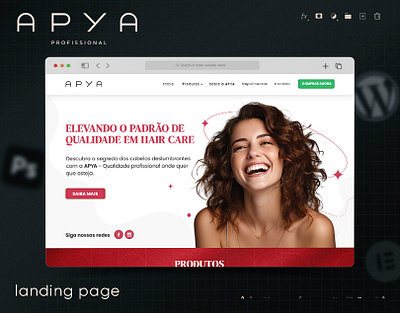 Landing Page - APYA Professional elementor landing page photoshop ui design wordpress