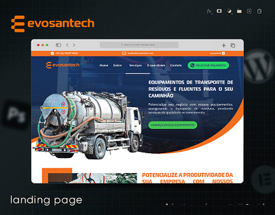 Landing Page - Evosantech elementor landing page photoshop ui design wordpress