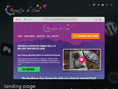 Landing Page - Encantos & Cores elementor landing page photoshop ui design wordpress