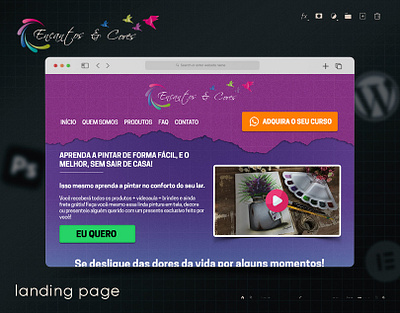 Landing Page - Encantos & Cores elementor landing page photoshop ui design wordpress