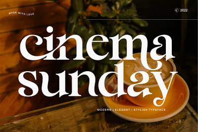 Cinema sunday By Handpikproject branding canva commercial use cricut digital download digital font elegant graphic design heading headline illustration ligature font logo mobile modern print procreate serif font ui wedding font