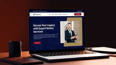 Notary Services Agency Website Design branding design landing page legal service minimal minimal web modern website notary notary services services ui ui design uiux uiux design user interface web web design web development website website design