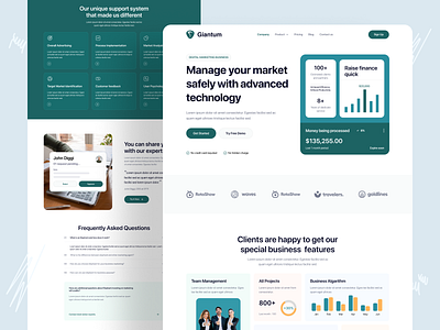 Giantum || Marketing Business Website Exploration branding clean design design financial web graphic design interior design marketing agency marketing business marketing wensite minimal design process design ui ux web design website design