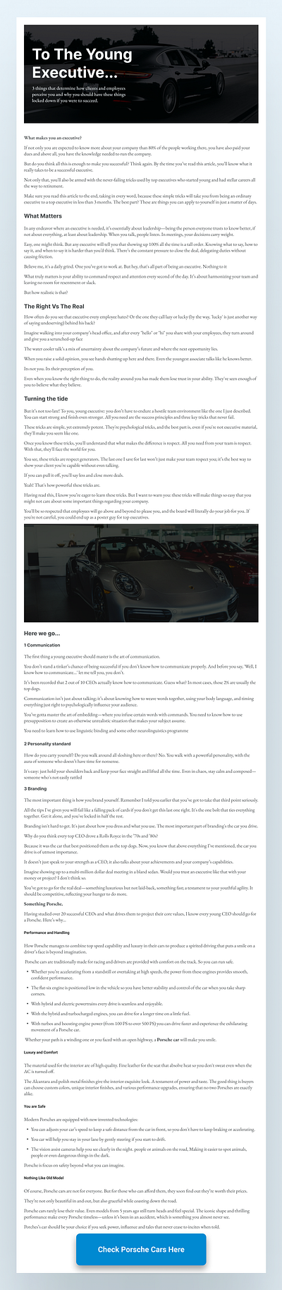 Porsche Copy copywriting ui