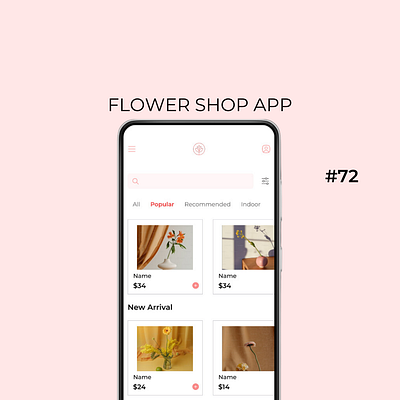 Daily UI Day-72/100:Flower Shop App dailyui day 72 designchallenge designing ui uiuxdesign ux