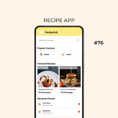 Daily UI Day-76/100:Recipe App dailyui day 76 designchallenge designing recipeapp ui uiuxdesign ux