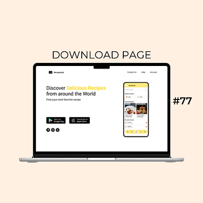 Daily UI Day-77/100:Download Page dailyui day 77 design designchallenge designing downloadpage ui uiuxdesign ux