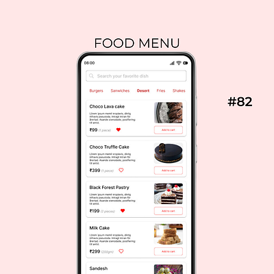 Daily UI Day-82/100:Food Menu dailyui day 82 designchallenge designing food menu ui uiuxdesign ux