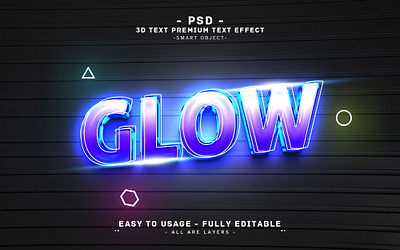 Glow'' 3D Editable PSD Text Effect Style action editable text effext glow glow 3d editable text effect glow effect headline text light text party text psd glow effect text effect text style