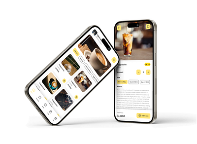 App Coffee Design - Mockup ui uxui