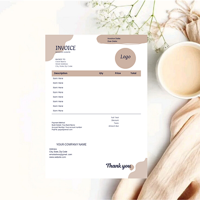 Invoice designs branding graphic design