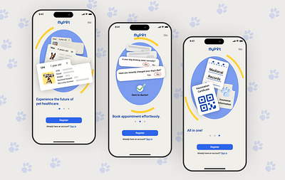 Pet Healthcare Management - mobile APP design healthcare mobile app pet ui ux