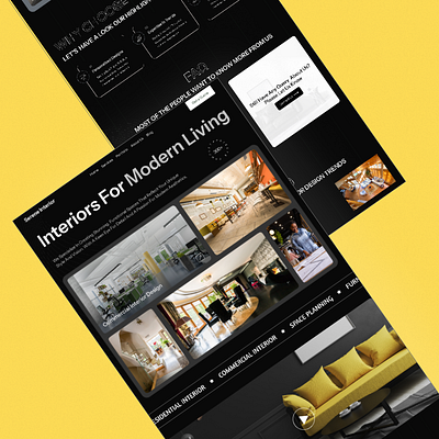 Luxury Interior Website Design for Serene Interior aesthetic design bentu grid black and gold aesthetic commercial interior design interior design services interior website landing page living spaces modern living raddito ui ui design uiux uiux design uiux. user interface web web design website