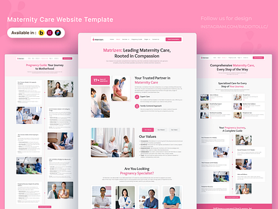 Maternity care website template design design healthcare web design landing page maternity care website minimal parental guide patient care pregnancy care pregnancy care website pregnancy guide ui ui design uiux uiux design user friendly design user interface web web design website website design