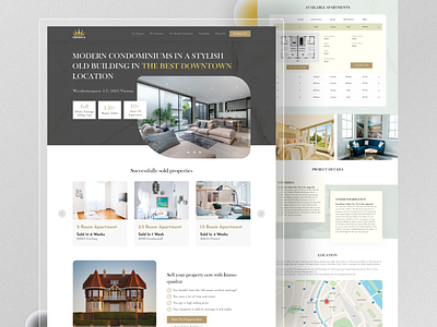 Crown 8 - Real Estate Landing page design inspiration dribbble community landing page property real estate real estate agent real estate market ui uiux design user interface web design