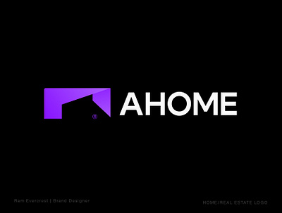 Abstract Home Logo For Sale abstract logo brand identity branding creative branding design gradient home home decor logo logo design logo inspiration logo mark logo portfolio logotype minimalist logo modern logo monogram ram evercrest real estate typography