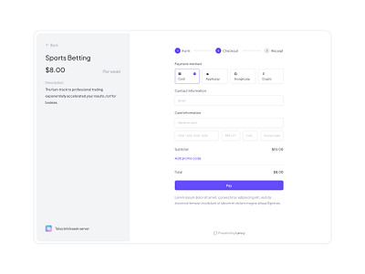 Checkout Page checkout checkout page design light pay payment ui