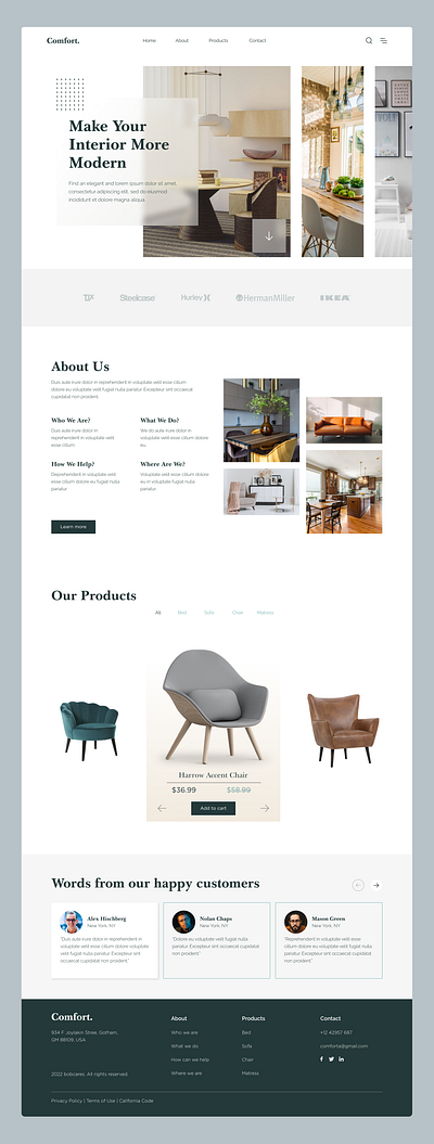 Furniture Website branding figma furniture website website design