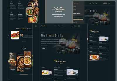 New-Town Restaurant 5 star restaurant booking table food order graphic design product restaurant ui ui ux