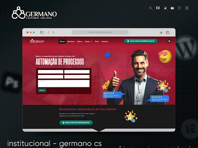 Site Institucional - Germano CS elementor photoshop ui design wordpress