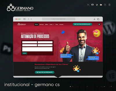 Site Institucional - Germano CS elementor photoshop ui design wordpress