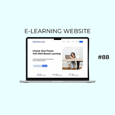 Daily UI Day-88/100:E-Learning Website dailyui day 88 designchallenge designing ui uiuxdesign ux