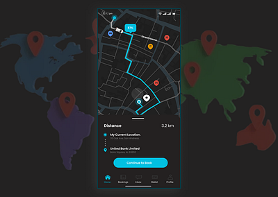 Map Design dailyui design location map screen shot taxi ui