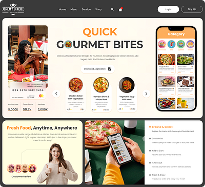 Delicious Meals Delivered 3d ui