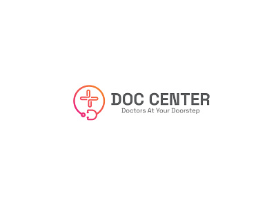 Doc Center- Medical Logo branding business clean clinic company custom design doctor graphics hospital logo luxury medical minimalist modern monogram plus logo stationery stethoscope ui