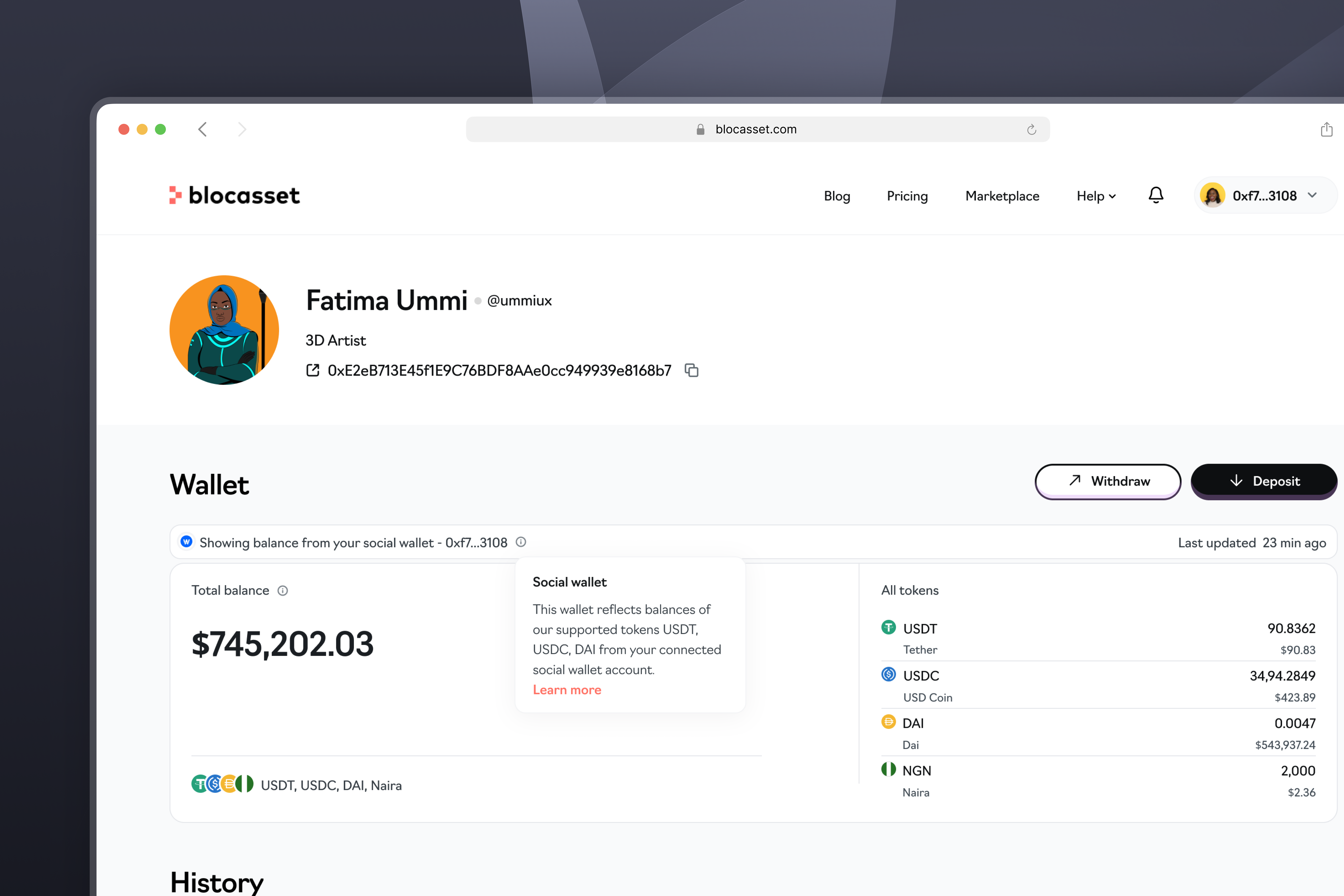 Embeded Multi-Currency Wallet app clean ui design embeded wallet mobile wallet product design profile profile wallet ui uiux user experience wallet ui wallet ux web3 wallet