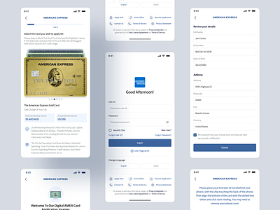 AMEX - Mobile App Redesign amex app app design login mobile mobile app sign up