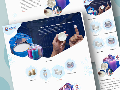 ASM (Petroleum Jelly and Paraffin production company ) branding graphic design mobile ui ux web