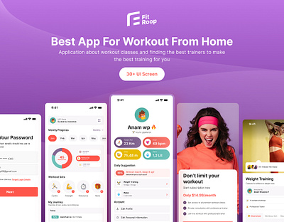 FitRoop - WorkOut Apps apps design product fitness interface product ui ui kit ui8 ux web design workout