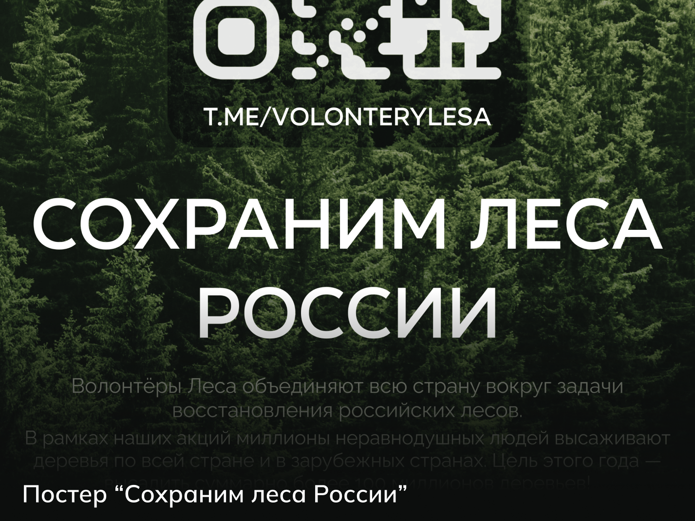 Постер “Сохраним леса России” 3d animation logo ui