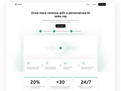 Revana - Landing Page ai app dashboard landing page product design web web page