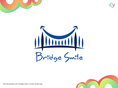 Bridge Smile Logo brand design brand designer bridge fun happiness happy joy logo design logo designer logo for sale logo idea logo inspiration logomark logotype road smile street transportation trestle zzoe iggi