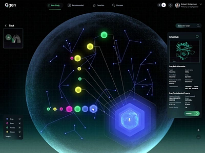 Drug Discovery & Cancer Treatment | Dashboard UI Animation 3d after effects animation app biology cancer dashboard data visualization dna explainer video genetics health app healthcare interaction design medical medtech motion design motion graphics presentation video