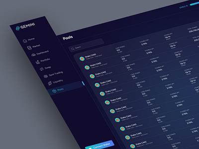 Crypto pools dashboard crypto dashbaord crypto exchange crypto pools dashboard dashboard design