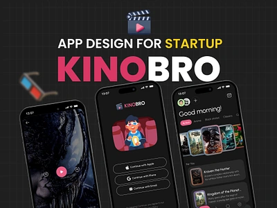 🎬 Kinobro - Movie Streaming Mobile App UX-UI Design 🍿📱 app app design branding design graphic design illustration kinobro logo movie app movie streaming app startup streaming app ui ui design user interface ux ux design vector wowcrafted wowcrafted ui