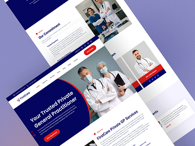 Practitioner website landing page design branding design doctors healthcare healthcare website landing page medical care minimal practitioner practitioner website ui ui design uiux uiux design user interface web web design website