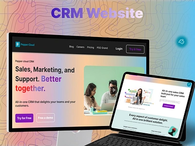 CRM Website for Pepper cloud 2024 2025 branding crm figma graphic design motion graphics triend ued ui ui trend ux website