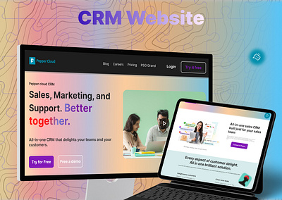 CRM Website for Pepper cloud 2024 2025 branding crm figma graphic design motion graphics triend ued ui ui trend ux website