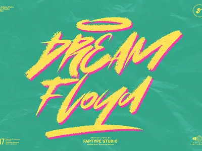 Dream Floyd | Retro Classic Brush Font album clasic comic green retro t shirts vintage vinyls