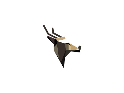 Geometric Deer Head Logo 3d animal branding business logo deer deer head design flat geometric head illustration logo logomark logos minimalist modern modern logo motion graphics polygonal wild